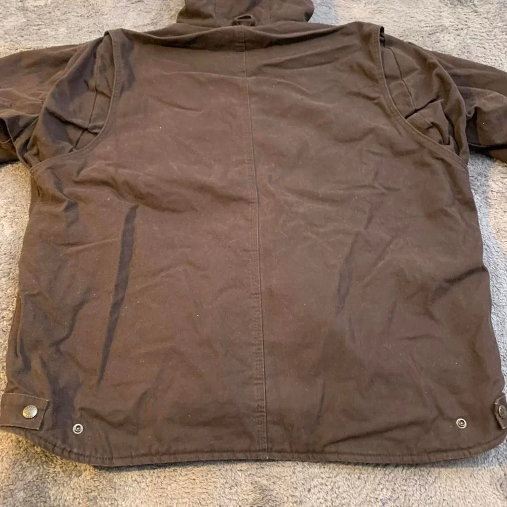 Brown Carhartt Like Blanket‎ lined Workwear hooded jacket